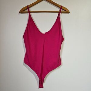NWT FREE PEOPLE INTIMATELY HOT PINK BODYSUIT SIZE M
